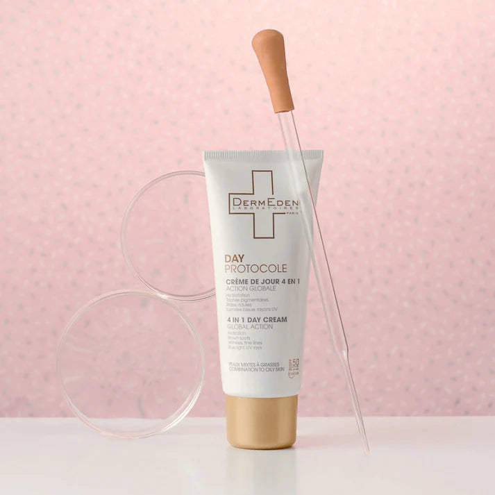 Daily protective moisturizing sun cream for combination, oily skin SPF 50